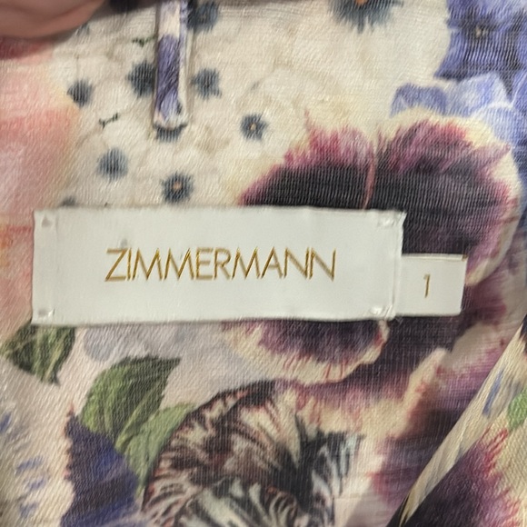 ZIMMERMANN Tama Belted Floral Midi-Dress Size Zimmermann 1 - Picture 12 of 15